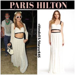 Alice + Olivia “Sveva” bustier cut out maxi dress 2